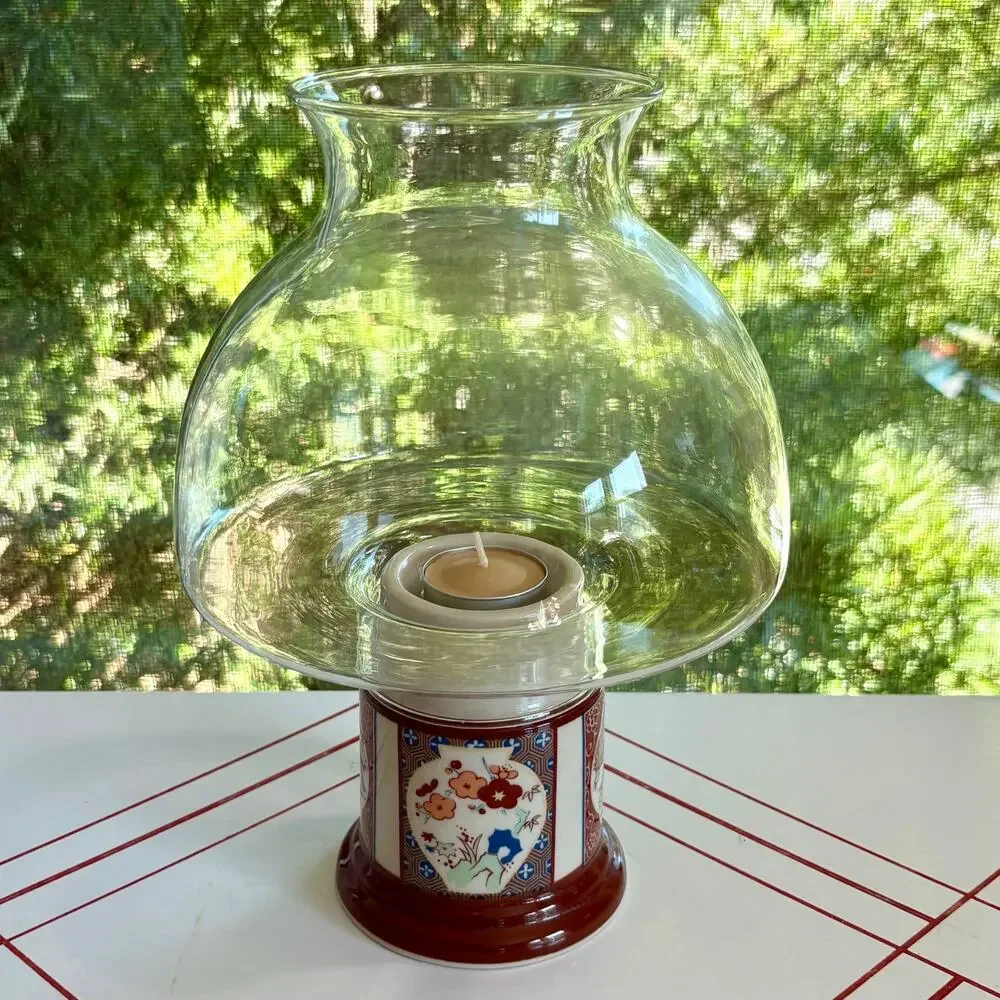 Vintage Gailstyn Sutton Towle Oriental Votive Holder Glass Shade